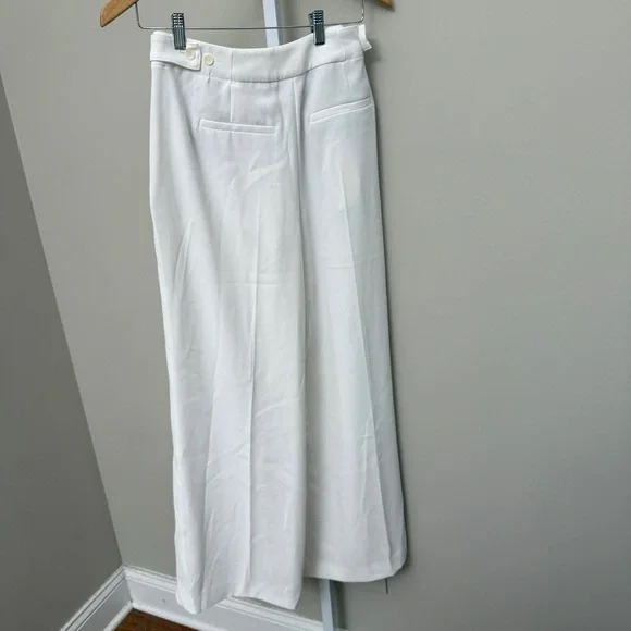 Zara women Elegant White Wide-Leg Pants size XS - Picture 3 of 4